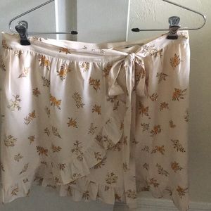 Madewell silk wrap skirt
